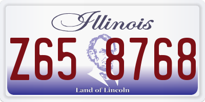 IL license plate Z658768