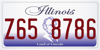 IL license plate Z658786