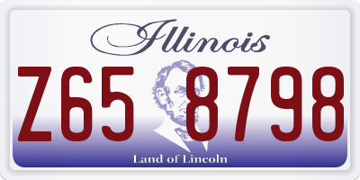 IL license plate Z658798