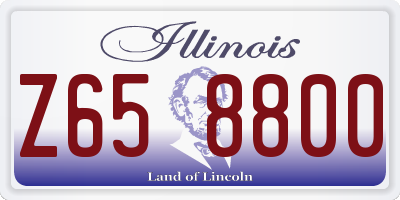 IL license plate Z658800