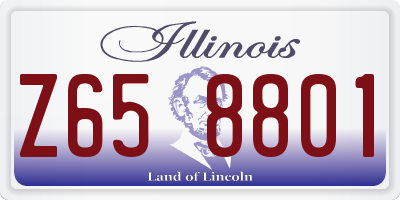 IL license plate Z658801