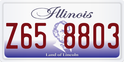 IL license plate Z658803