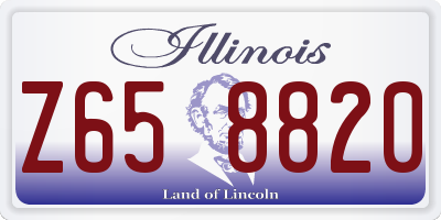 IL license plate Z658820