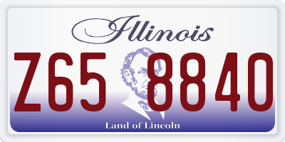 IL license plate Z658840