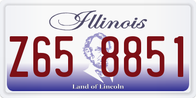 IL license plate Z658851