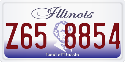 IL license plate Z658854