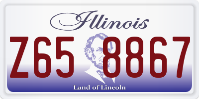 IL license plate Z658867