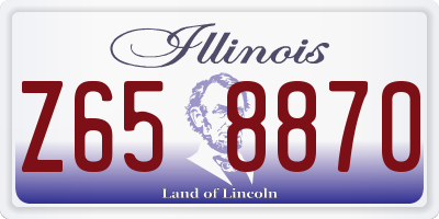 IL license plate Z658870