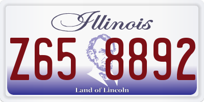 IL license plate Z658892