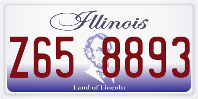 IL license plate Z658893
