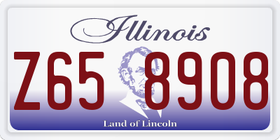 IL license plate Z658908