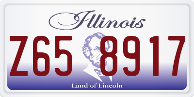 IL license plate Z658917