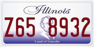 IL license plate Z658932