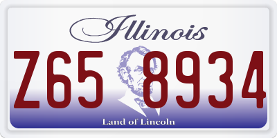 IL license plate Z658934