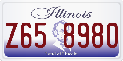 IL license plate Z658980