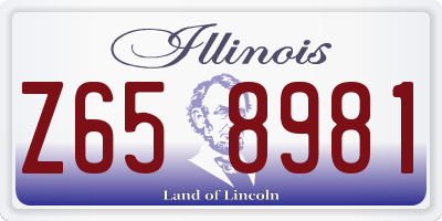 IL license plate Z658981