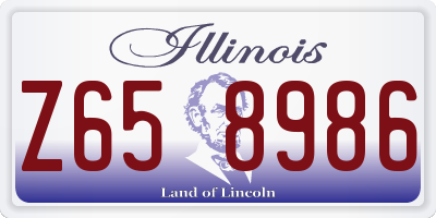 IL license plate Z658986