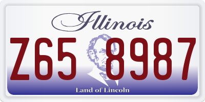 IL license plate Z658987
