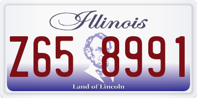 IL license plate Z658991