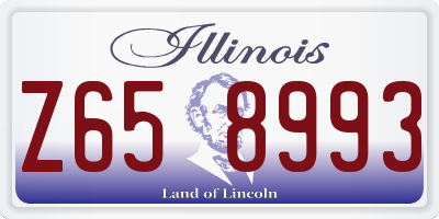 IL license plate Z658993