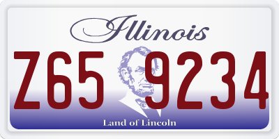 IL license plate Z659234