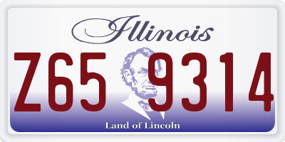 IL license plate Z659314