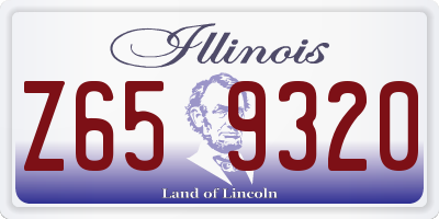 IL license plate Z659320