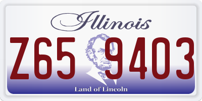 IL license plate Z659403