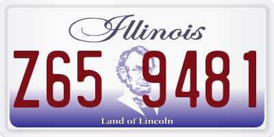 IL license plate Z659481