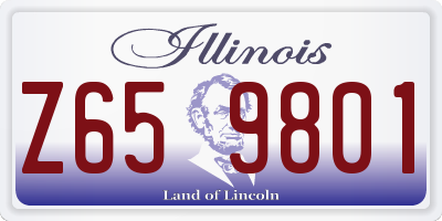 IL license plate Z659801