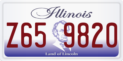 IL license plate Z659820