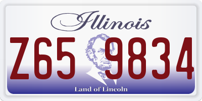 IL license plate Z659834