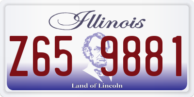 IL license plate Z659881