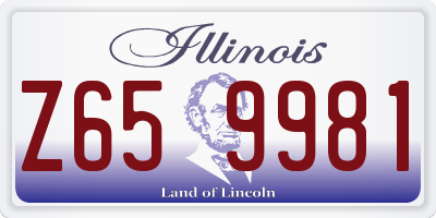 IL license plate Z659981