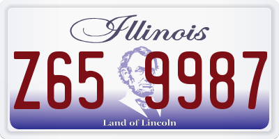 IL license plate Z659987