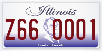 IL license plate Z660001