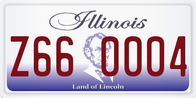 IL license plate Z660004