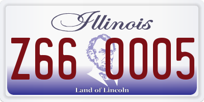 IL license plate Z660005