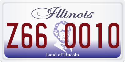IL license plate Z660010
