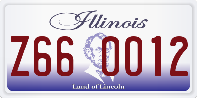 IL license plate Z660012