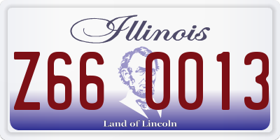 IL license plate Z660013