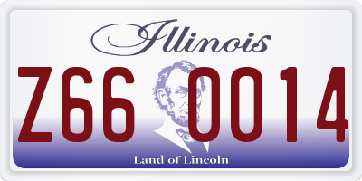 IL license plate Z660014