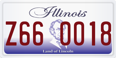 IL license plate Z660018