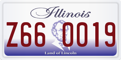 IL license plate Z660019