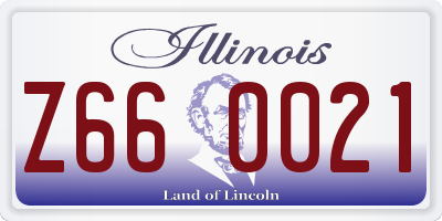 IL license plate Z660021