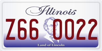 IL license plate Z660022