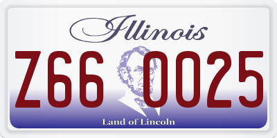 IL license plate Z660025