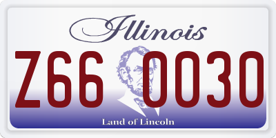 IL license plate Z660030