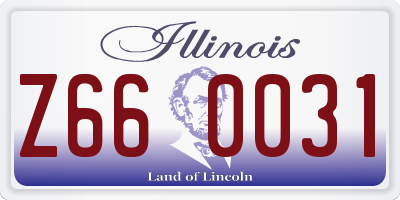 IL license plate Z660031