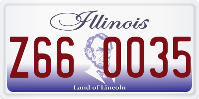 IL license plate Z660035